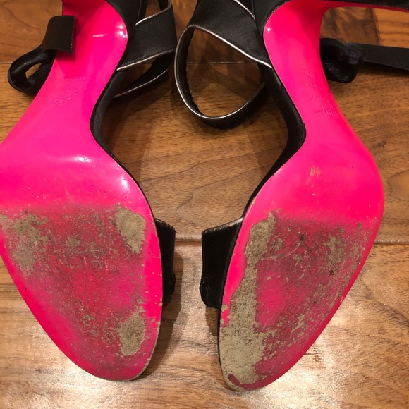 Betsey Johnson Dress Carissa Heel in Black Satin - Picture 4 of 5